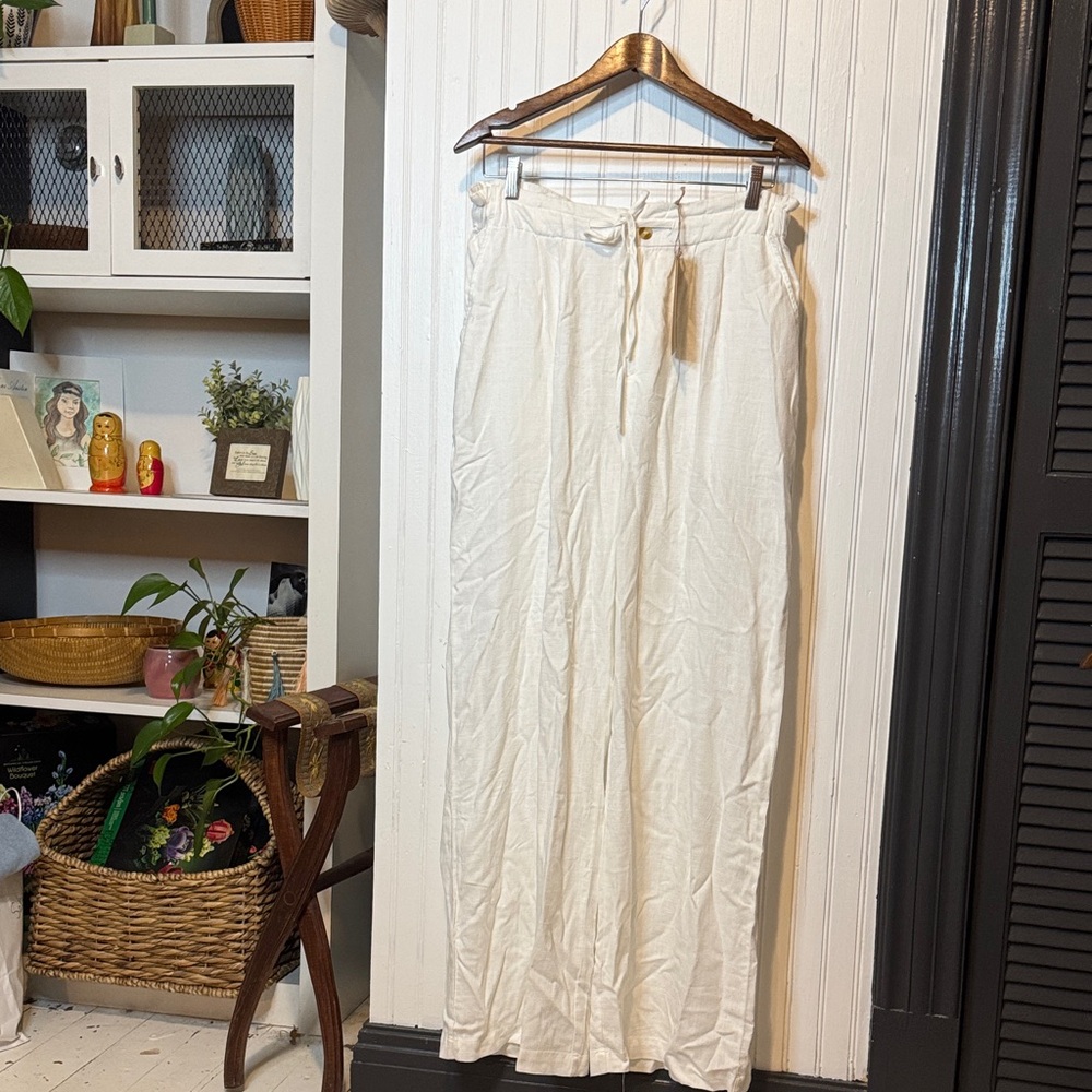 Linen Blend Thread & Supply Wide Leg Pants w pockets NEW with tags from TJMAXX